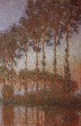 Claude Monet Poplars on the banks of the ept oil